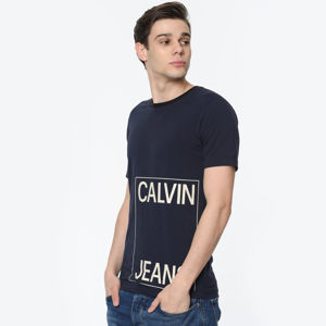 Calvin Klein pánské tmavě modré tričko Column - XL (402)